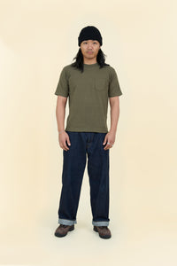 Godspeed Heavyweight Loopwheel  10oz Pocket T-Shirt - Olive