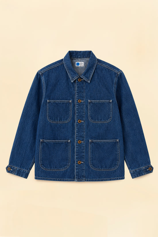 Japan Blue Denim Coverall Jacket - Indigo