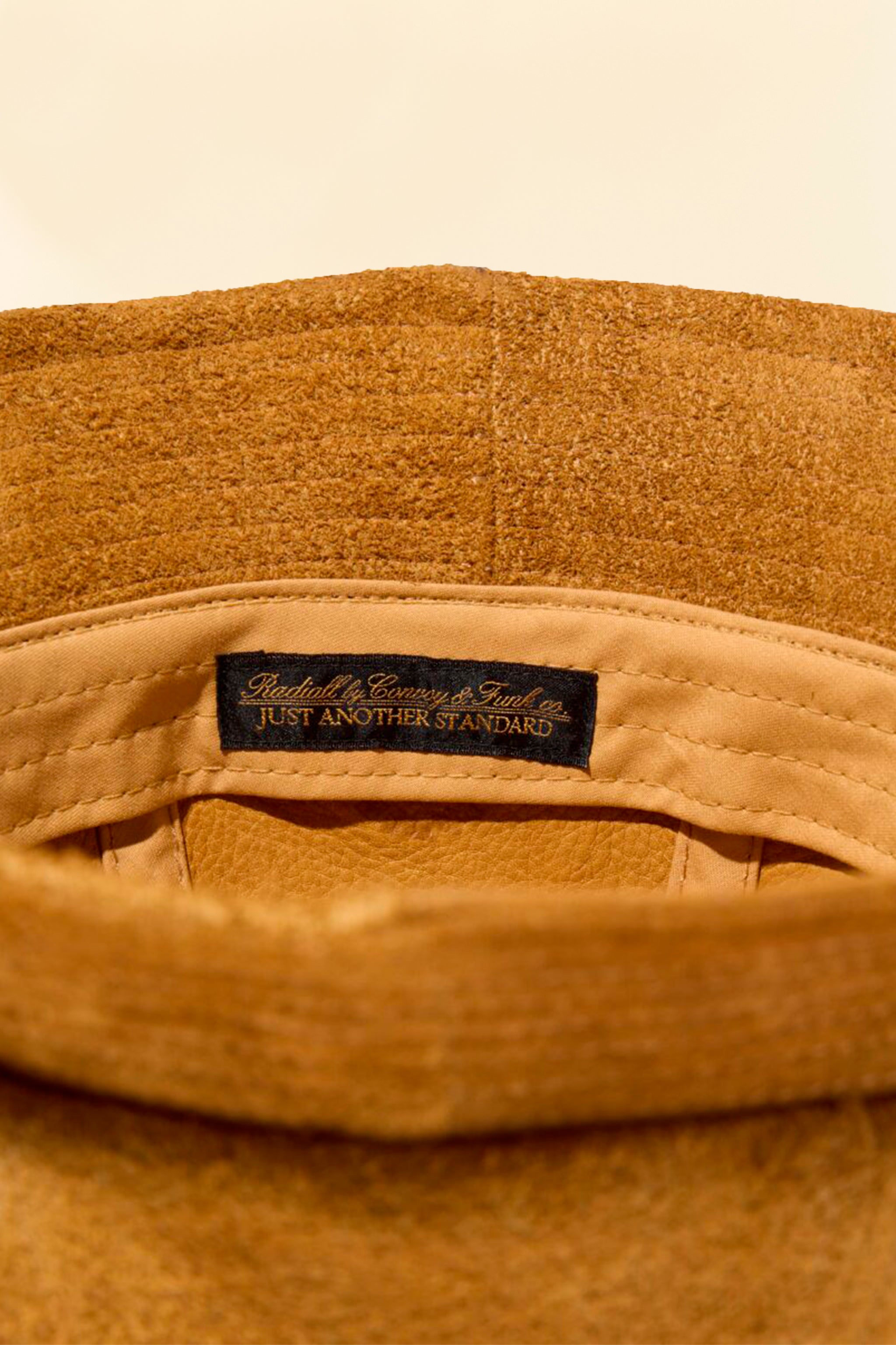 Radiall Muscle Shoals Leather Bucket Hat - Camel Suede