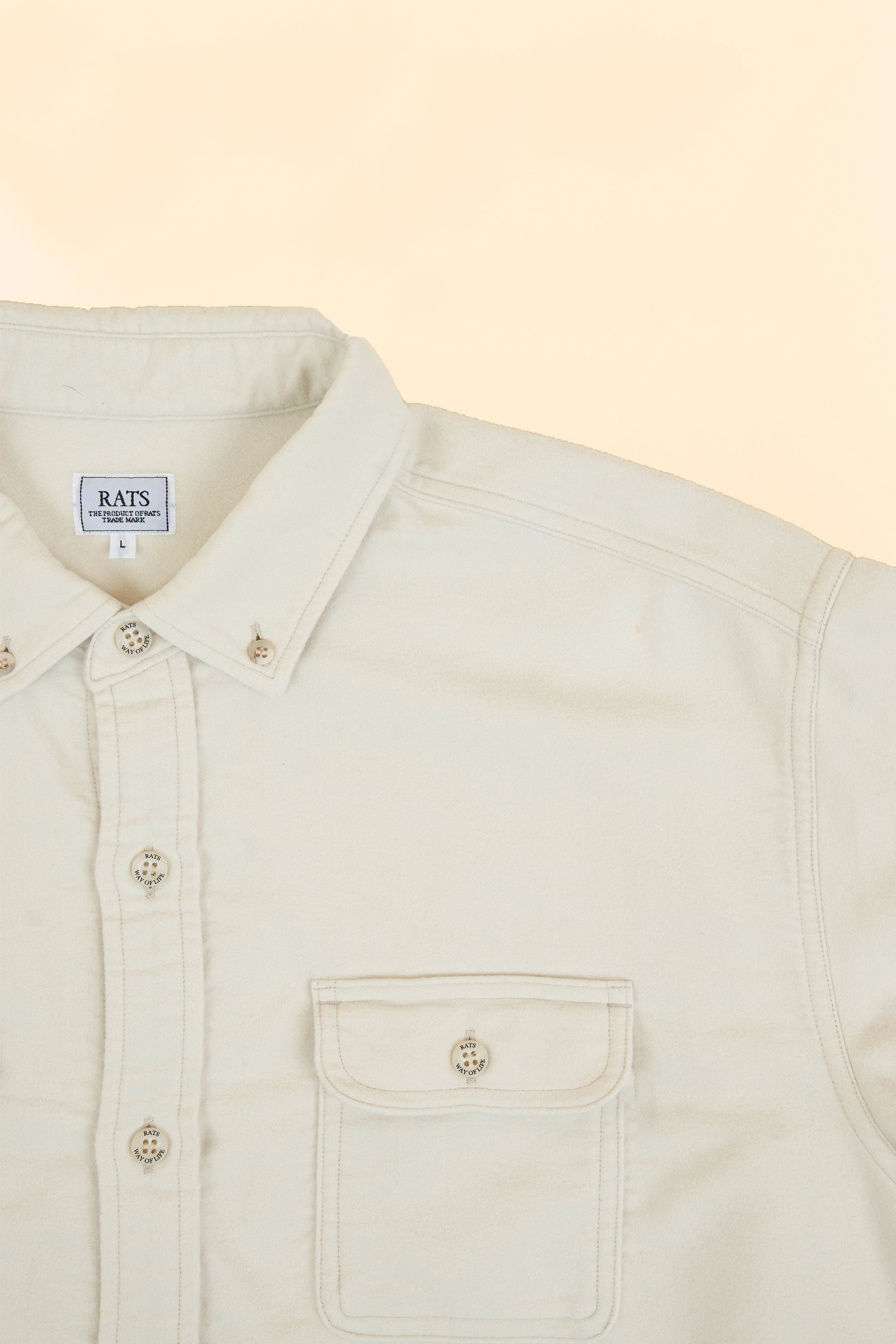 Rats Moleskin B.D Shirt - Ivory