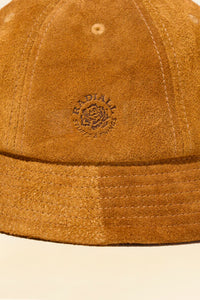 Radiall Muscle Shoals Leather Bucket Hat - Camel Suede