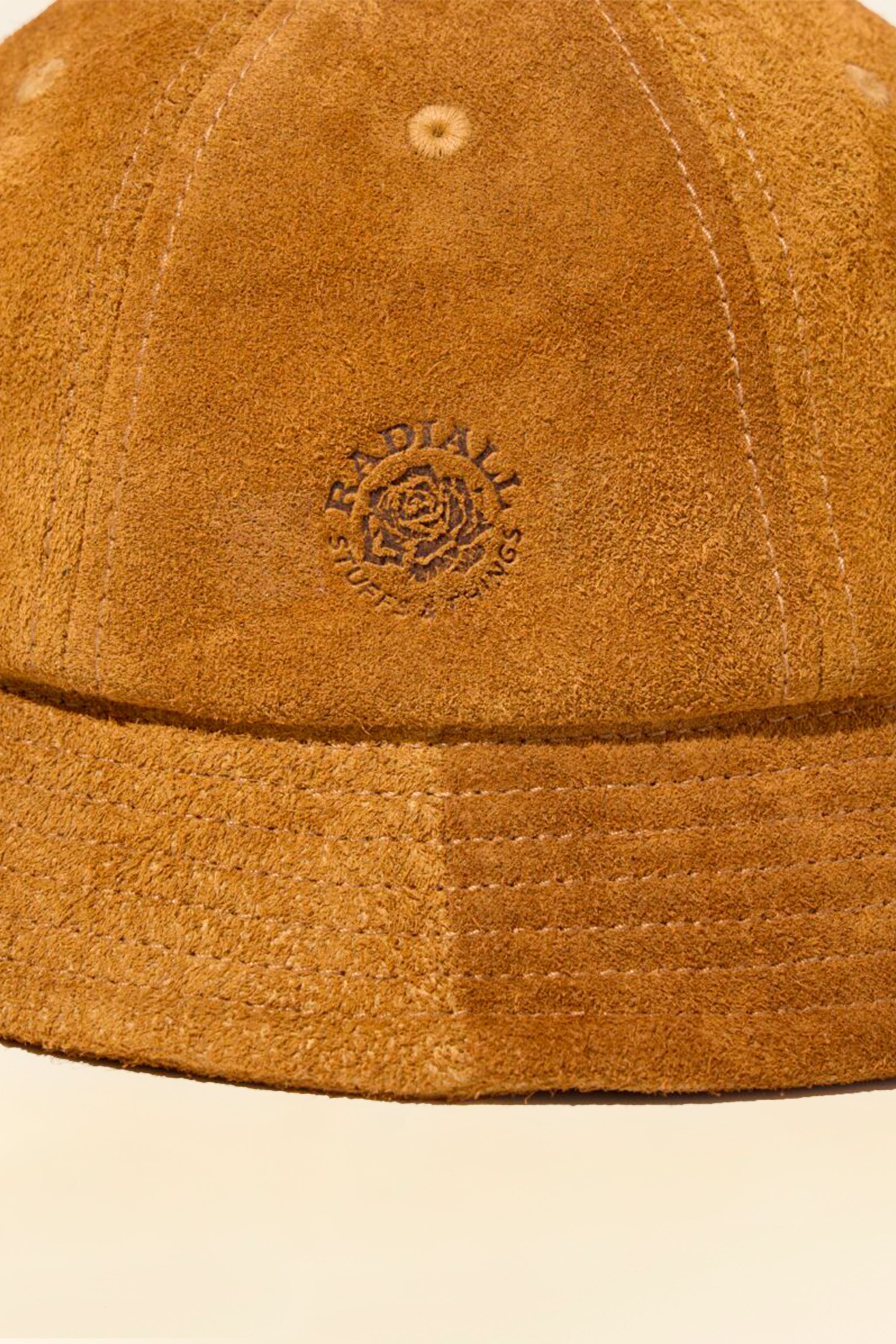 Radiall Muscle Shoals Leather Bucket Hat - Camel Suede