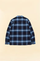 Rats Cotton Rayon Check Shirt - Navy