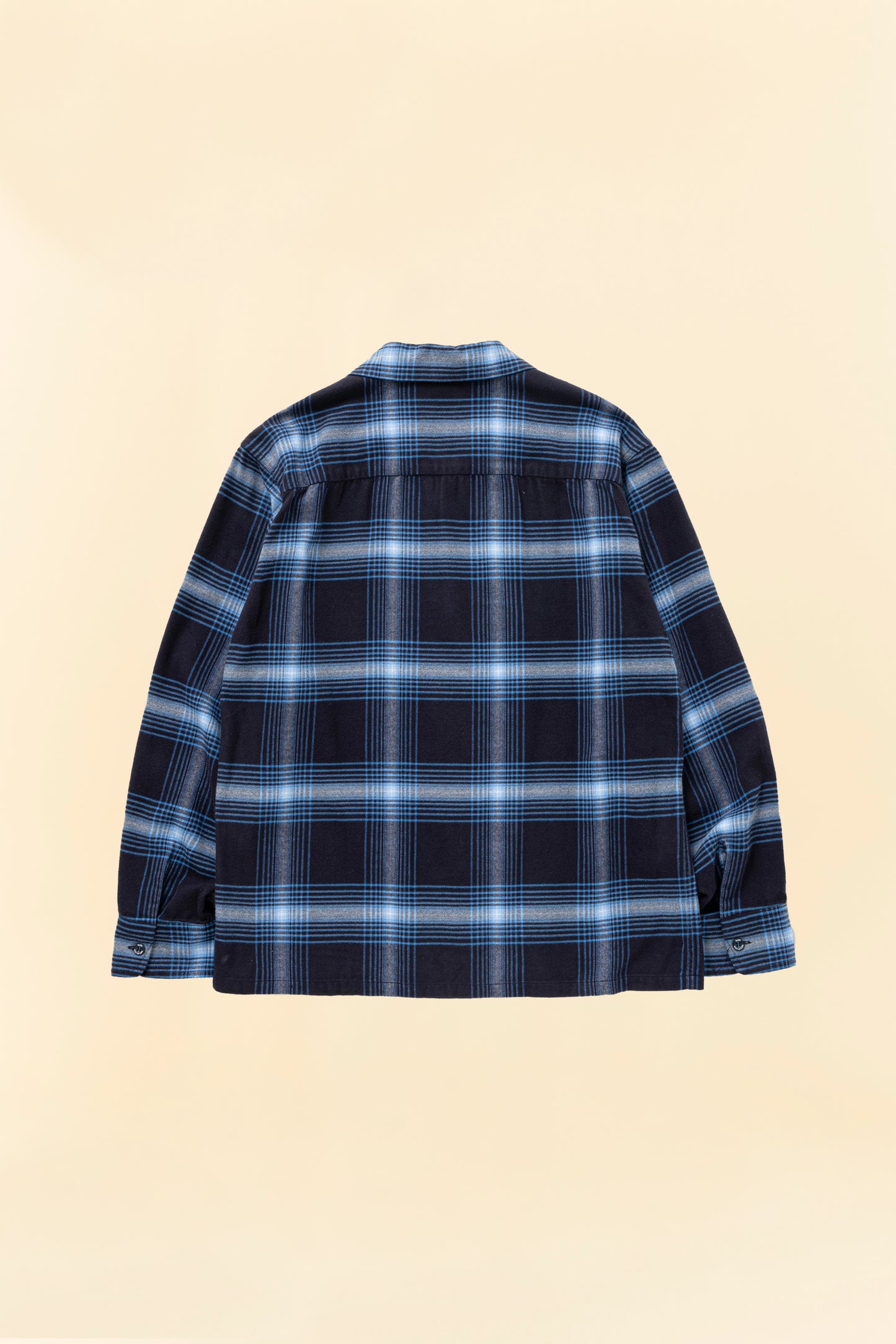 Rats Cotton Rayon Check Shirt - Navy