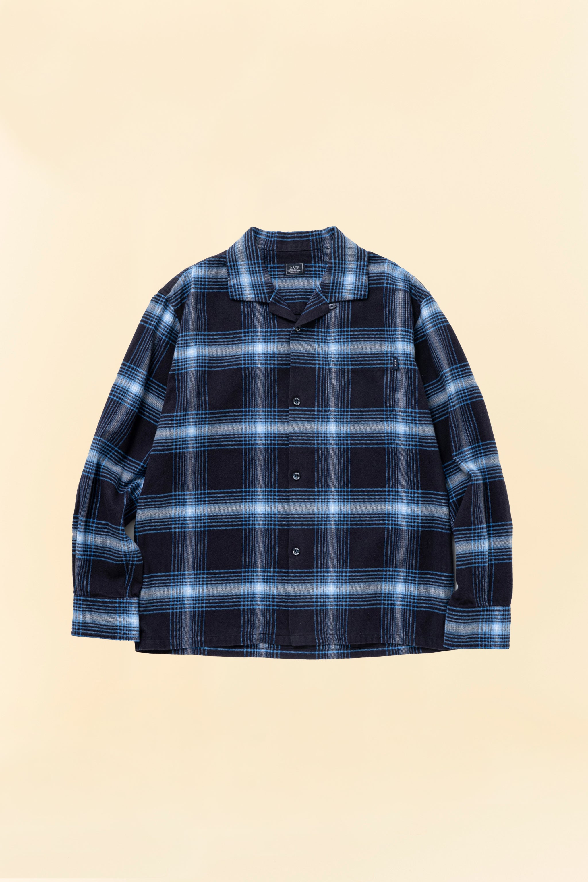 Rats Cotton Linen Check Shirt - Navy / Yellow – URAHARA