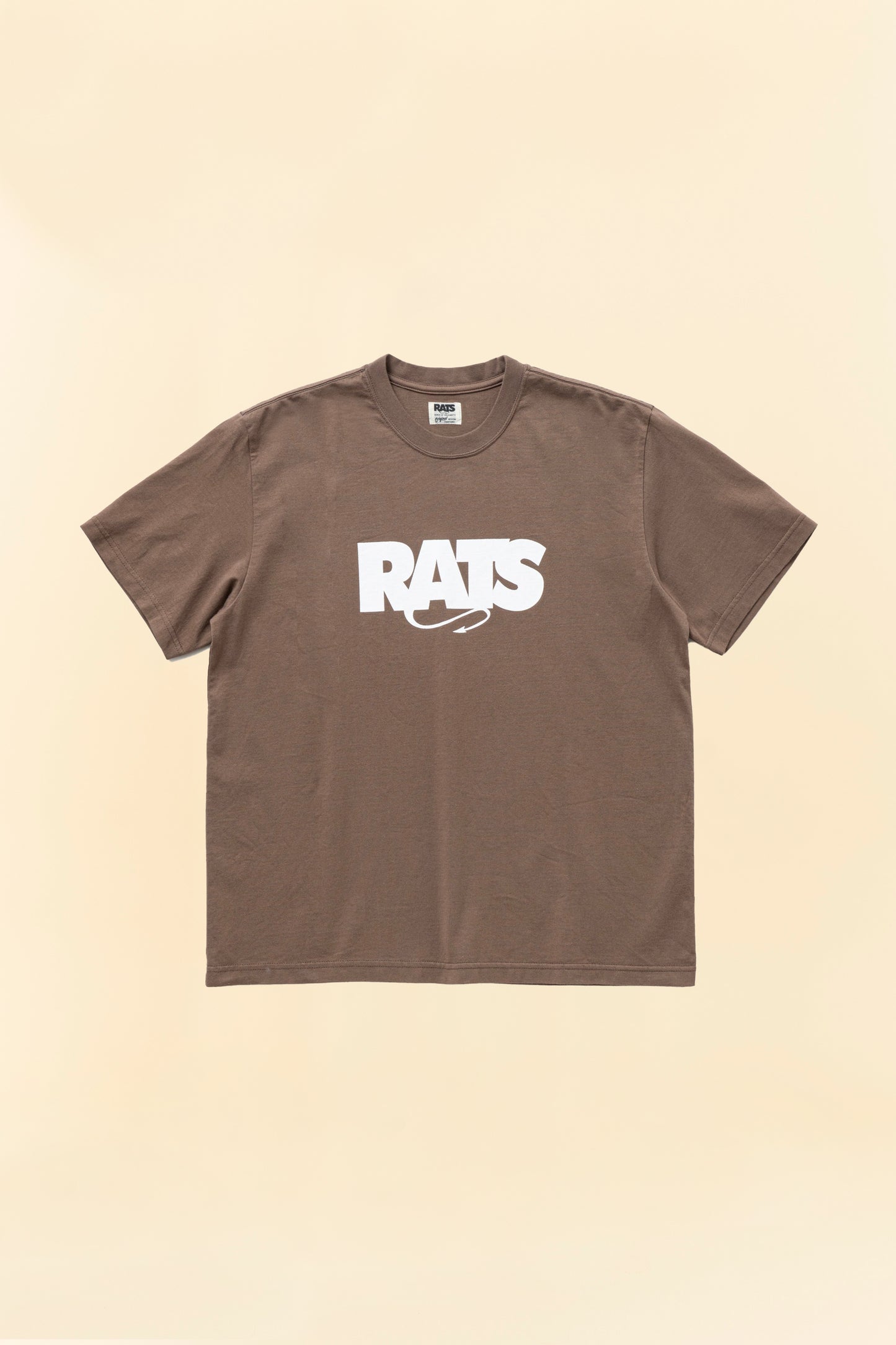 Rats Box Logo T-Shirt - Brown