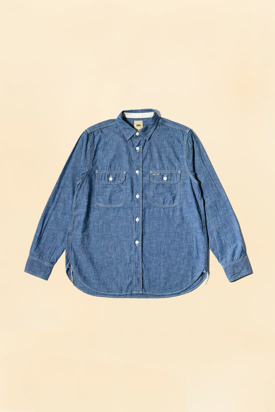 FOB Factory Chambray Work Shirt - Blue