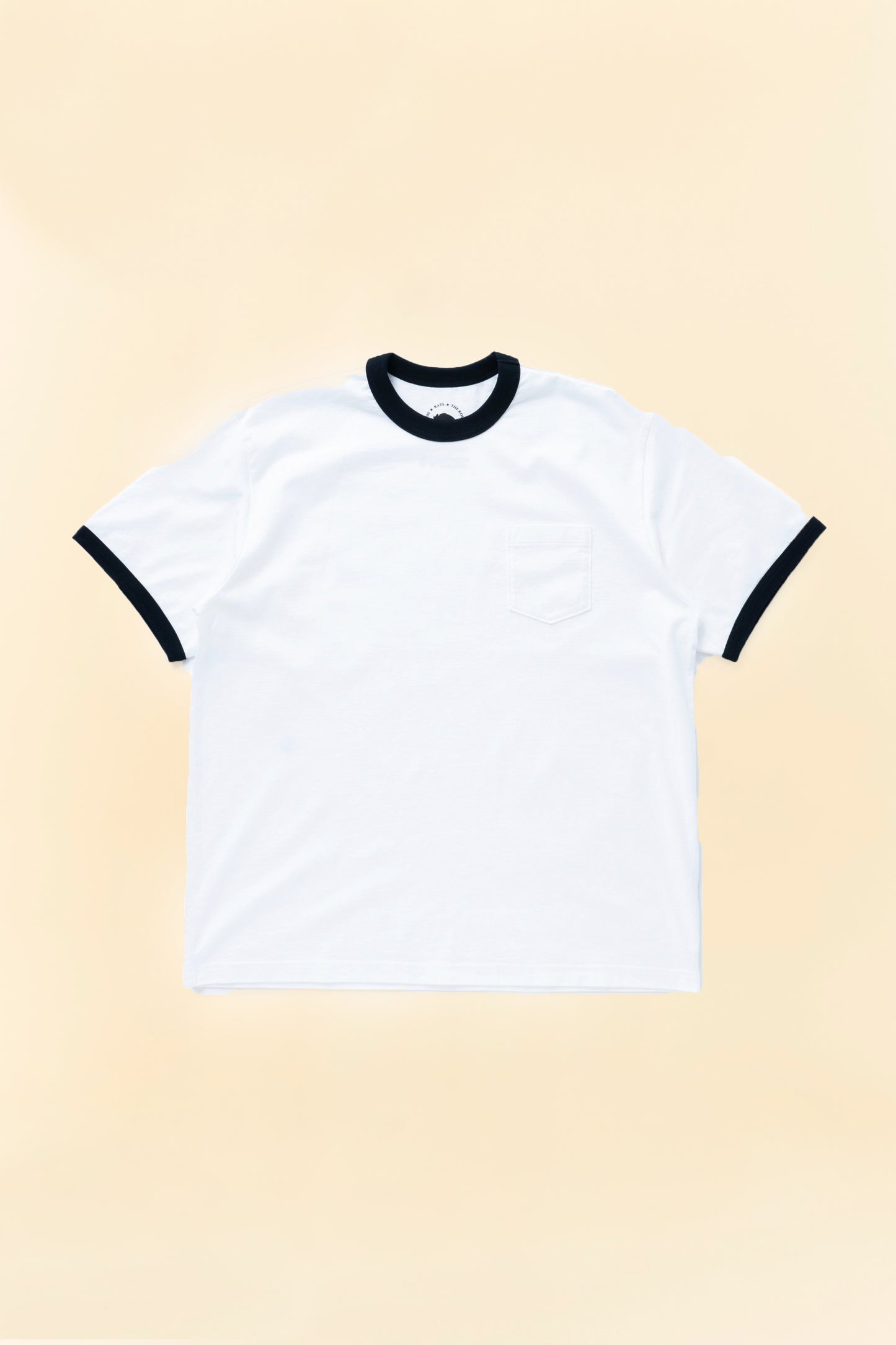 Rats Trim Pocket T-Shirt - White/Black