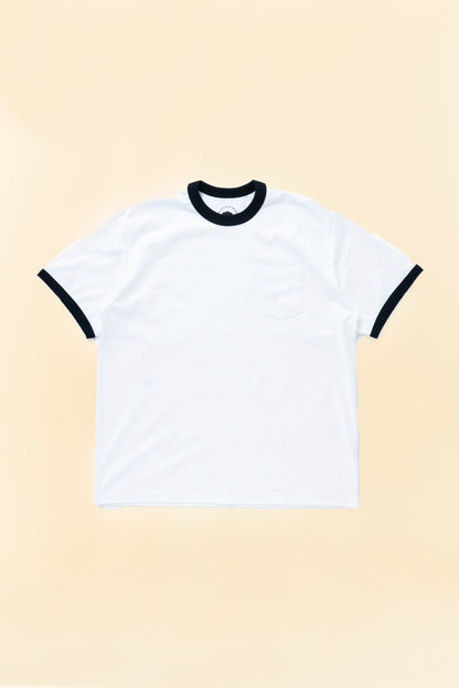 Rats Trim Pocket T-Shirt - White/Black