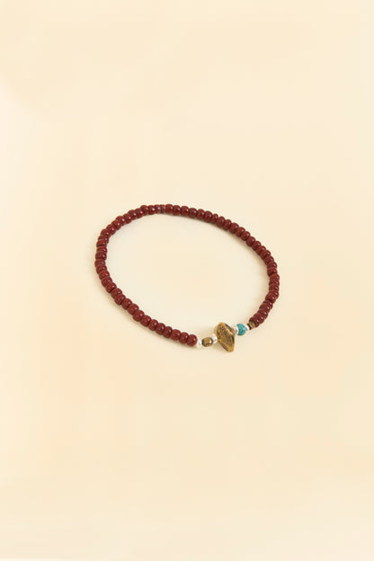 SunKu Antique Beads Bracelet-  Brown