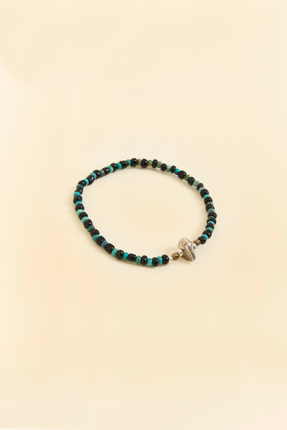 Sunku Antique Beads Bracelet - Black/Turquoise
