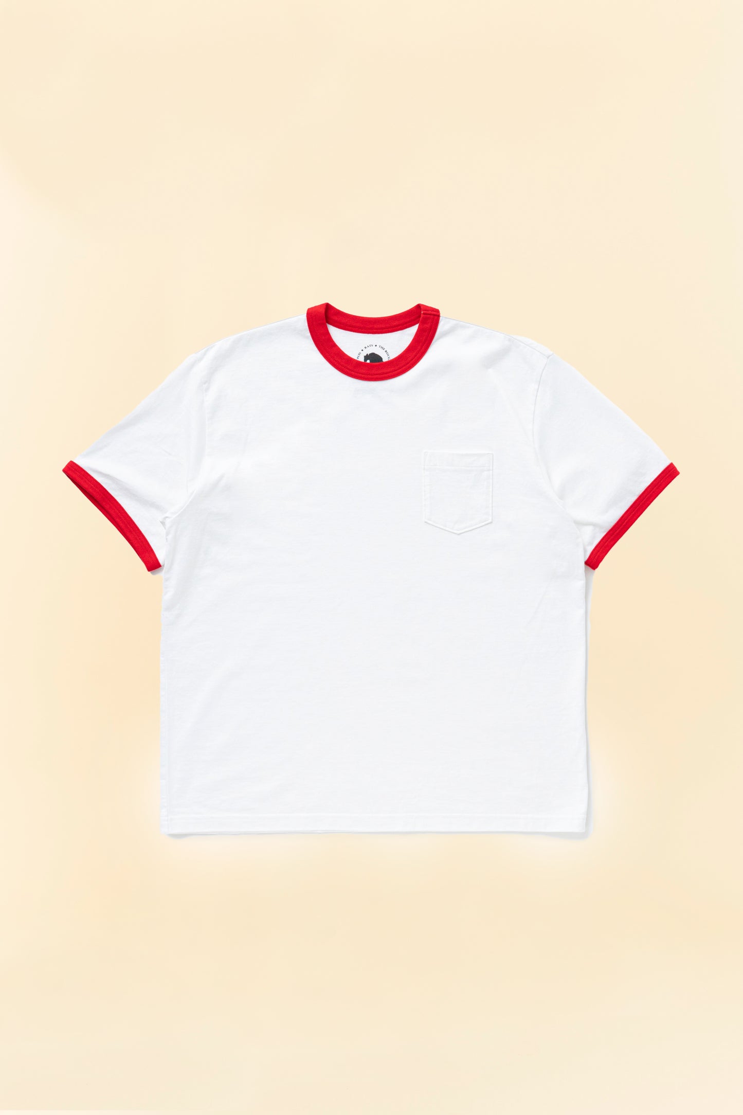 Rats Trim Pocket T-Shirt - White/Red