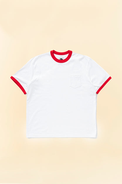 Rats Trim Pocket T-Shirt - White/Red