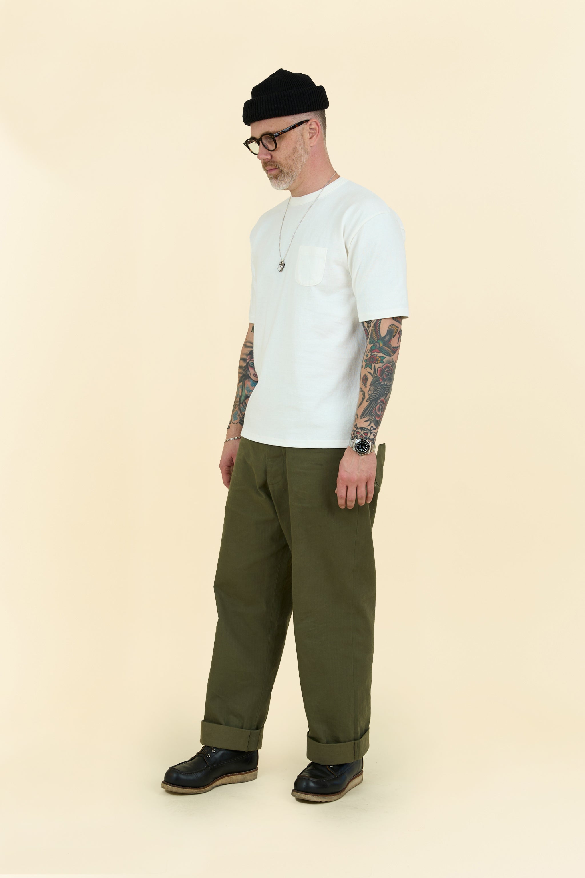 Godspeed Heavyweight Loopwheel  10oz Pocket T-Shirt - Natural