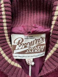 Brown's Beach Varsity Jacket - Burgundy