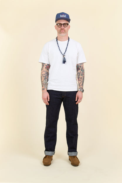 Japan Blue J427 17oz Vintage US Selvedge Jeans – front-on fit view, Classic Straight silhouette.
