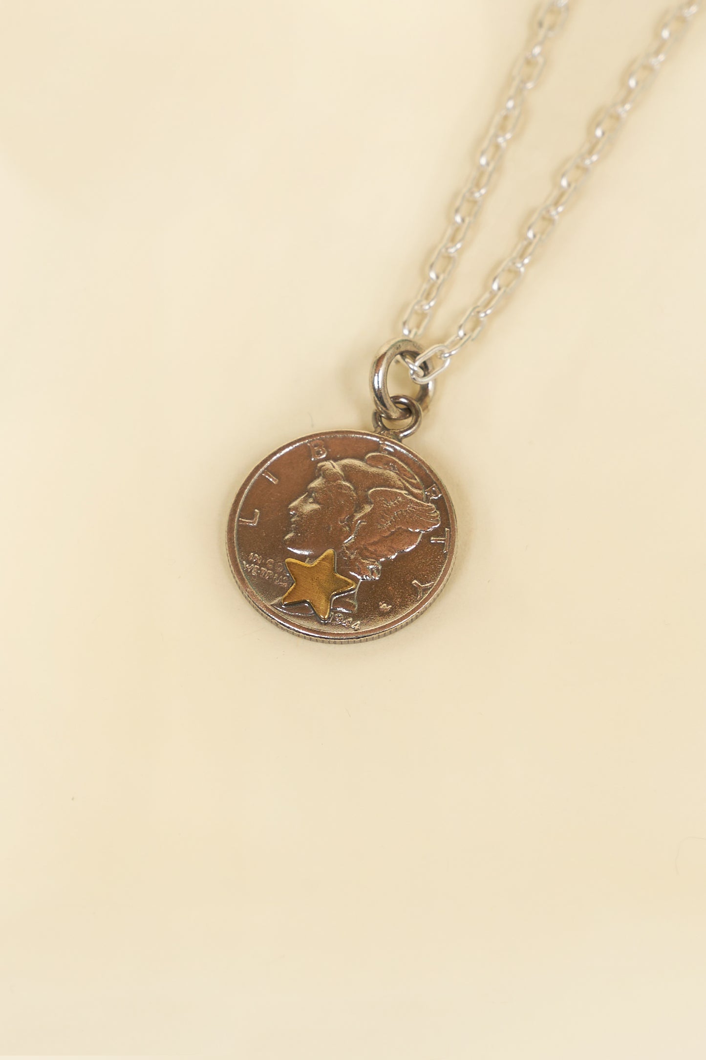 Button Works Mercury Dime Coin Necklace - Star