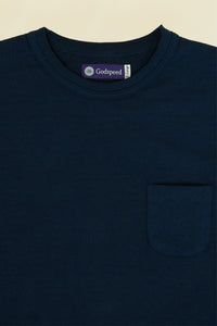 Godspeed Heavyweight Loopwheel 10oz Pocket T-Shirt - Navy