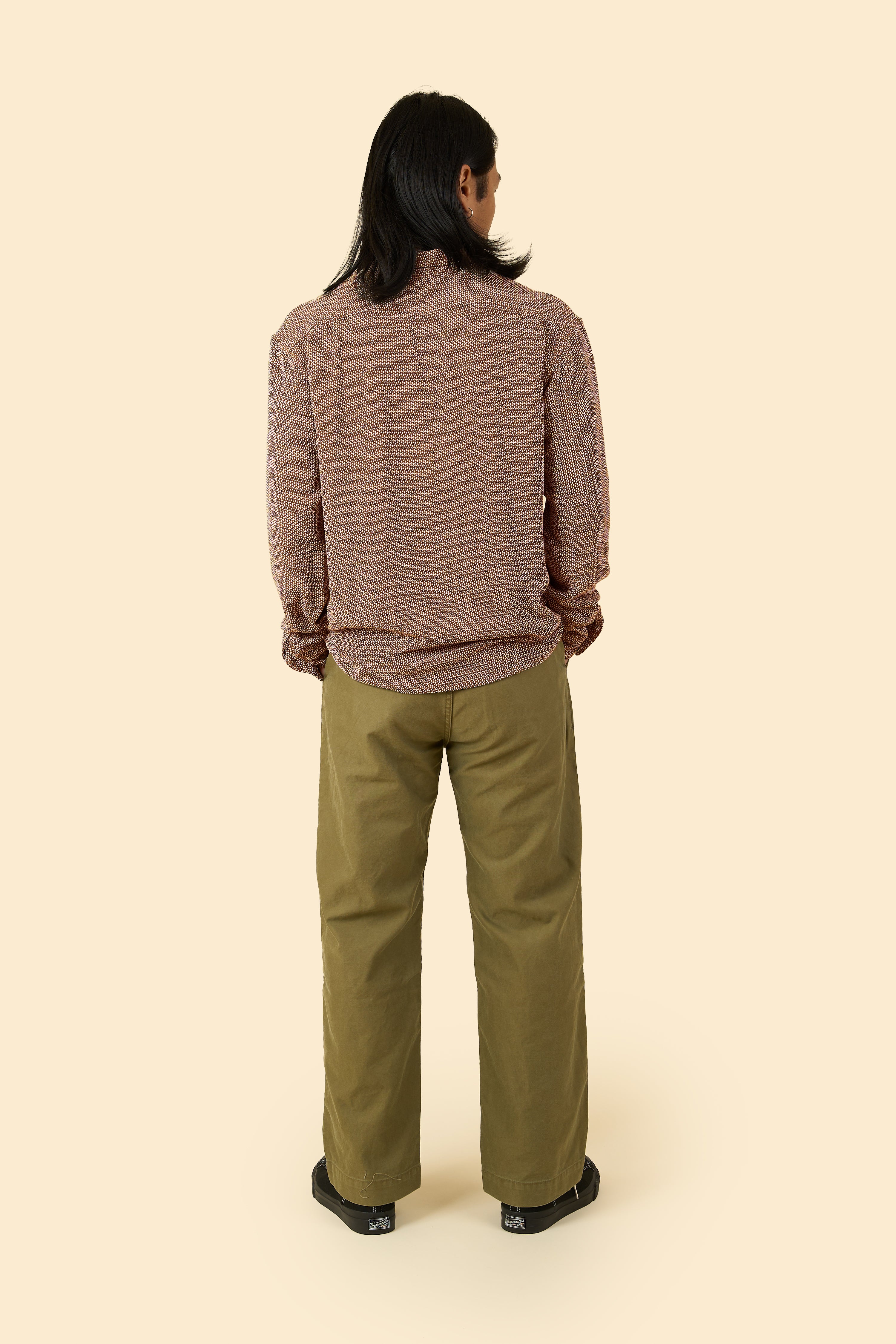 RATS Sashiko Dobby Shirt - Brown