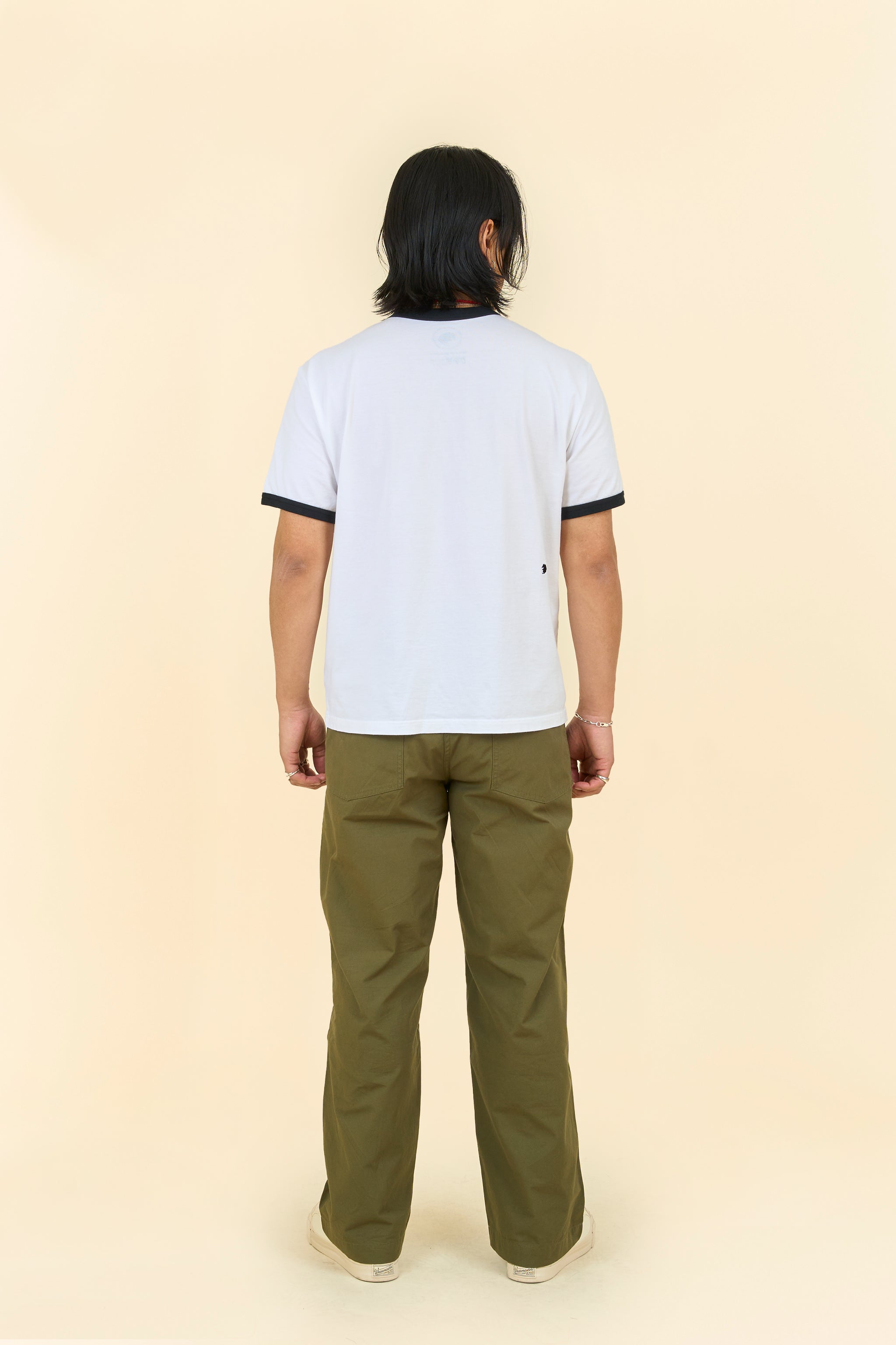 Rats Trim Pocket T-Shirt - White/Black