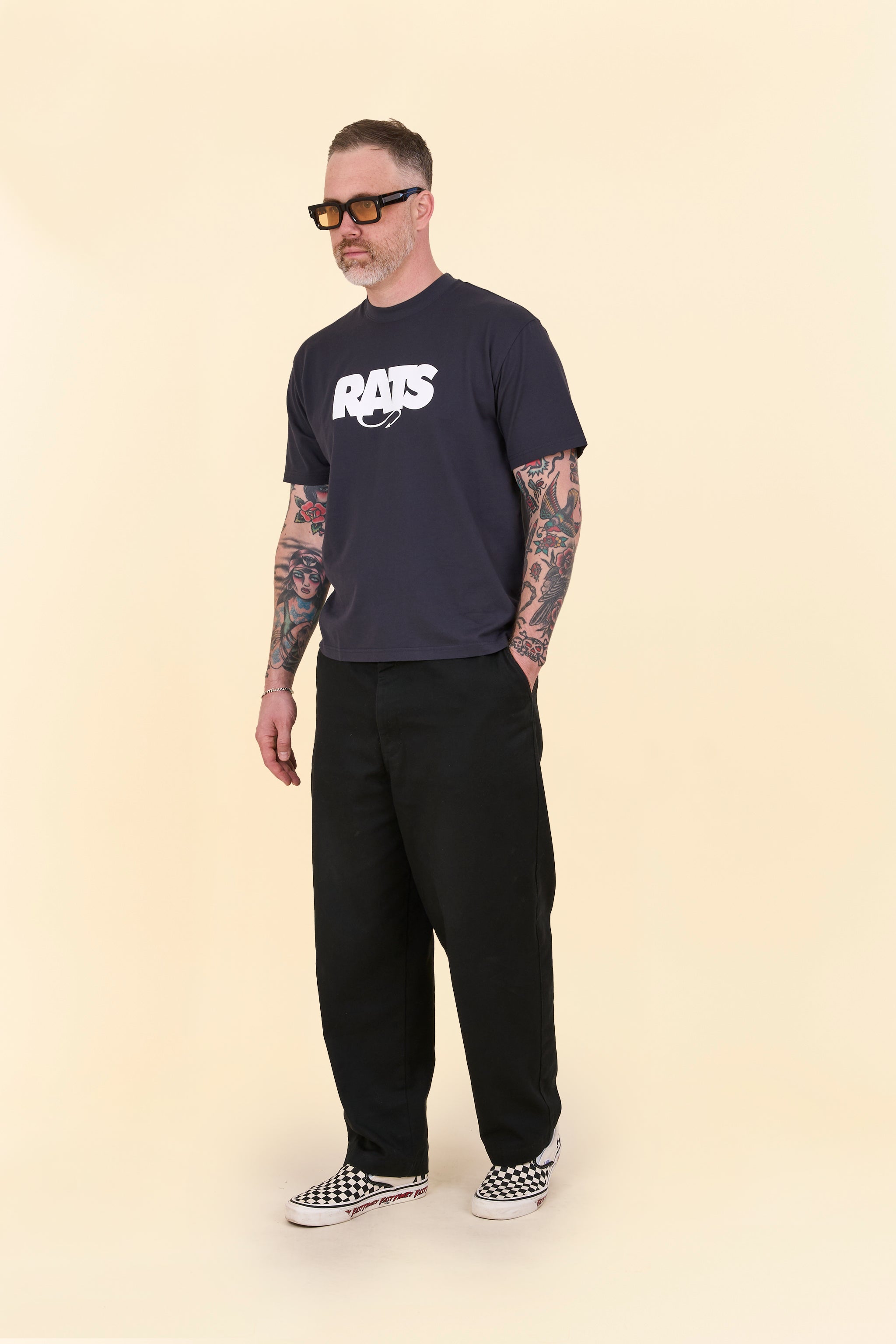 Rats Box Logo T-Shirt - Charcoal – URAHARA