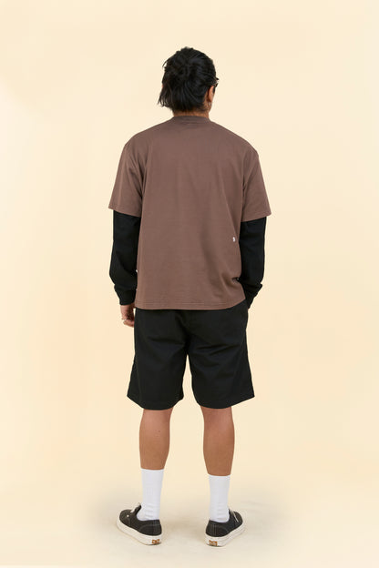 Rats Box Logo T-Shirt - Brown