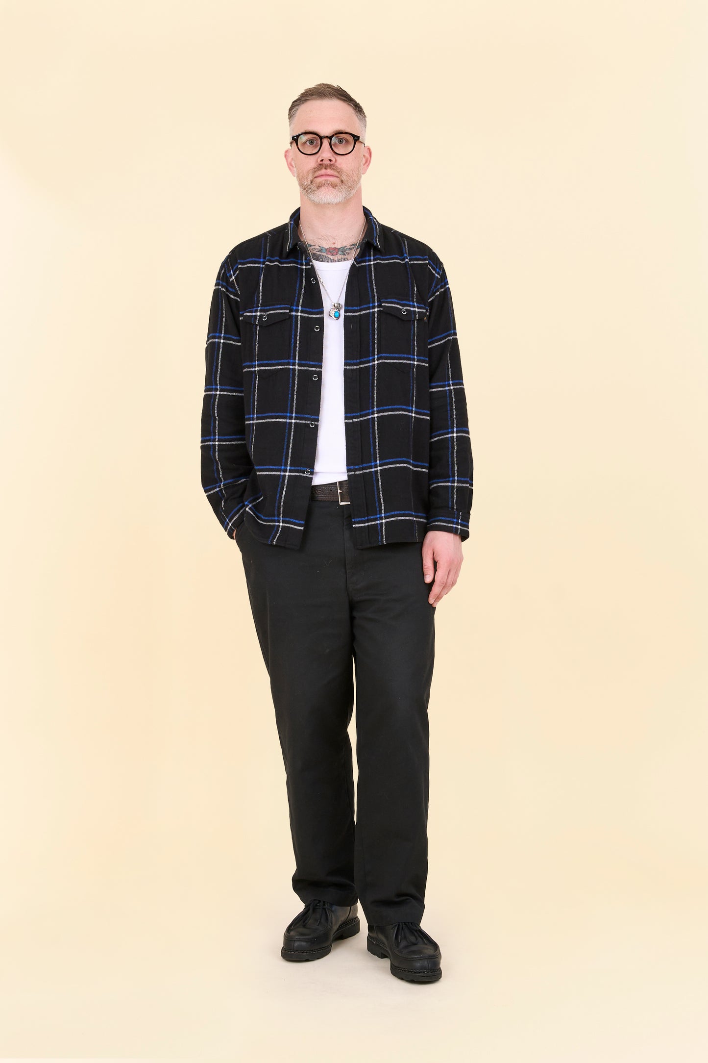 Rats Cotton Flannel Check Shirt