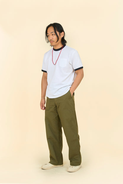 Rats Trim Pocket T-Shirt - White/Black