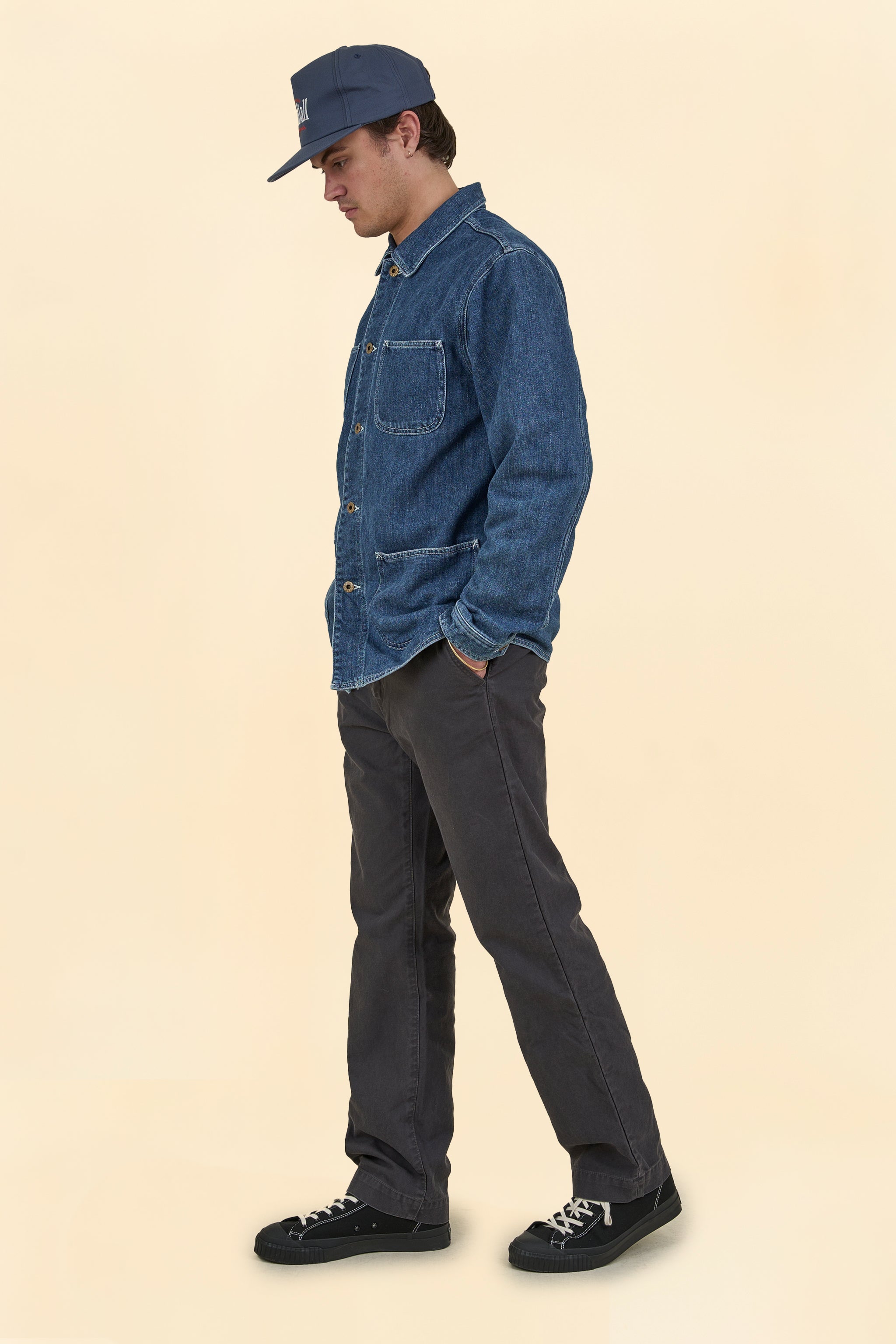 Japan Blue Regular Fit Trousers - Black