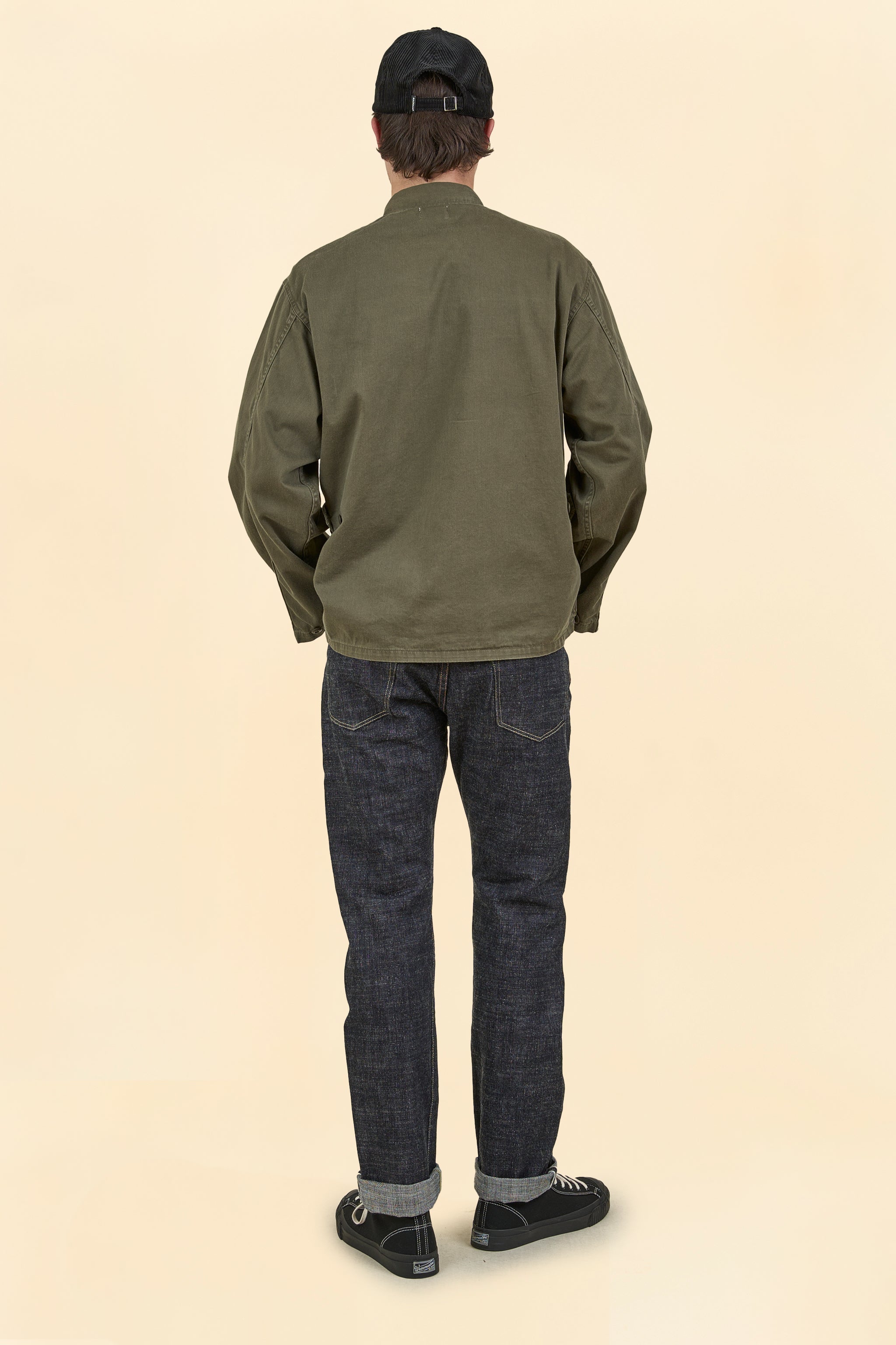 Japan Blue Sulphur Dyed Fatigue Jacket - Olive Drab