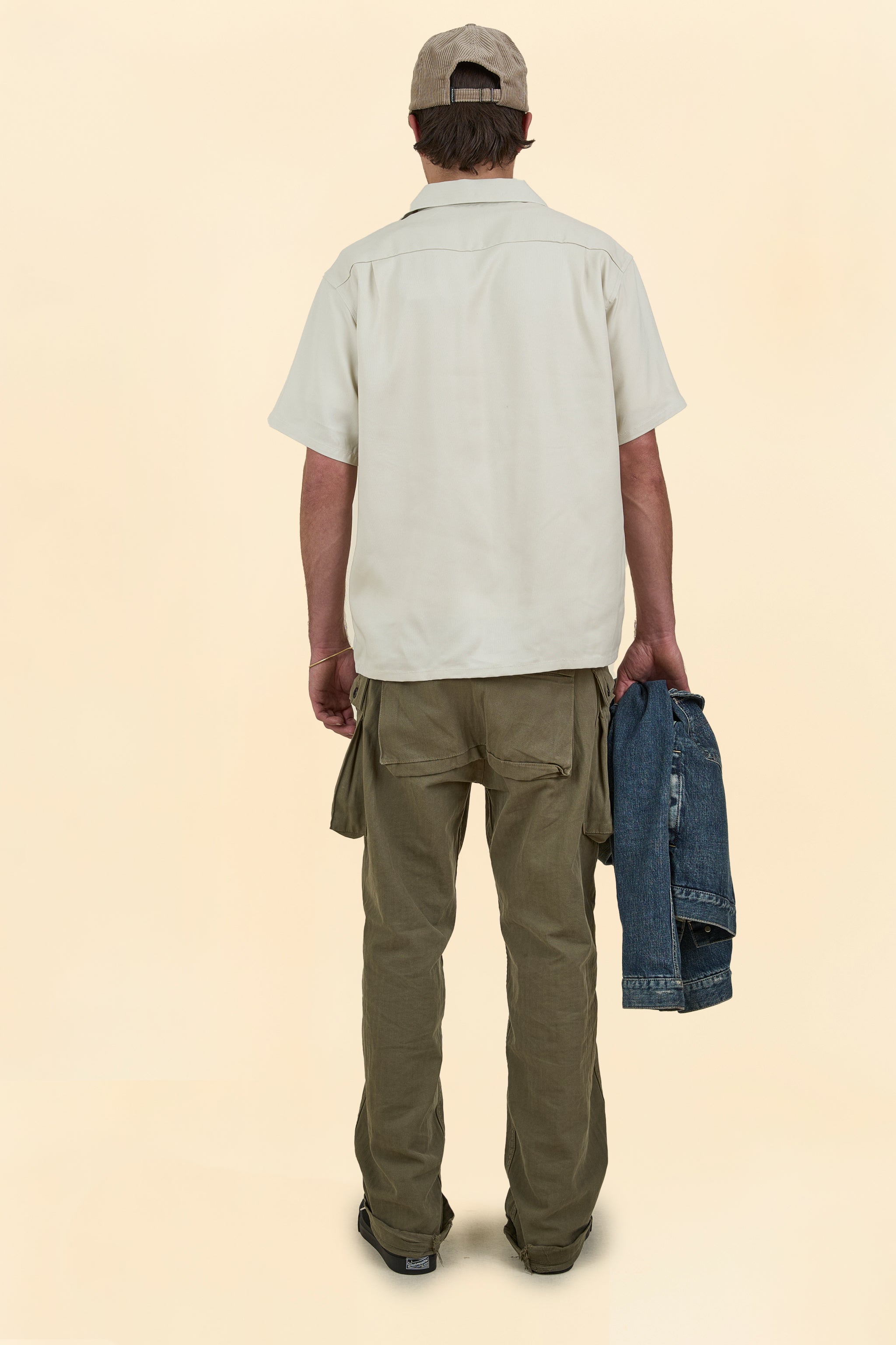 Wearmasters Lot.878 Flap Pocket Rayon Shirt S/S - Natural