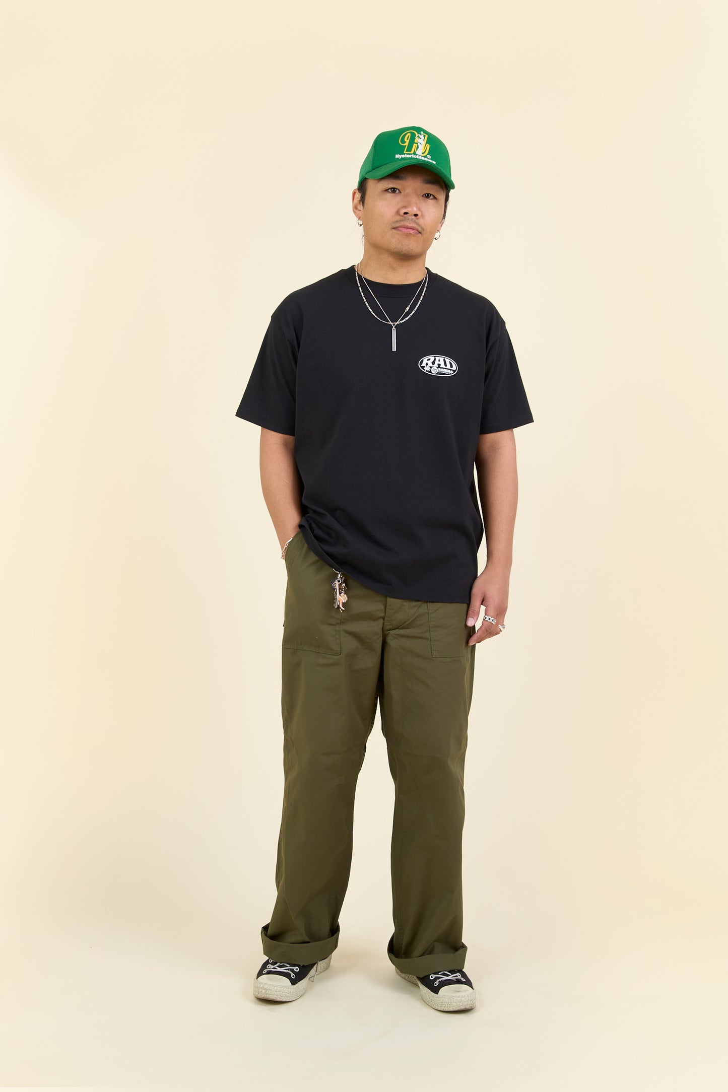 Radiall Label Crew Neck T-Shirt - Black