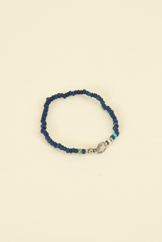 SunKu Star Concha Beads Bracelet -  Indigo [SK-207-IDG]