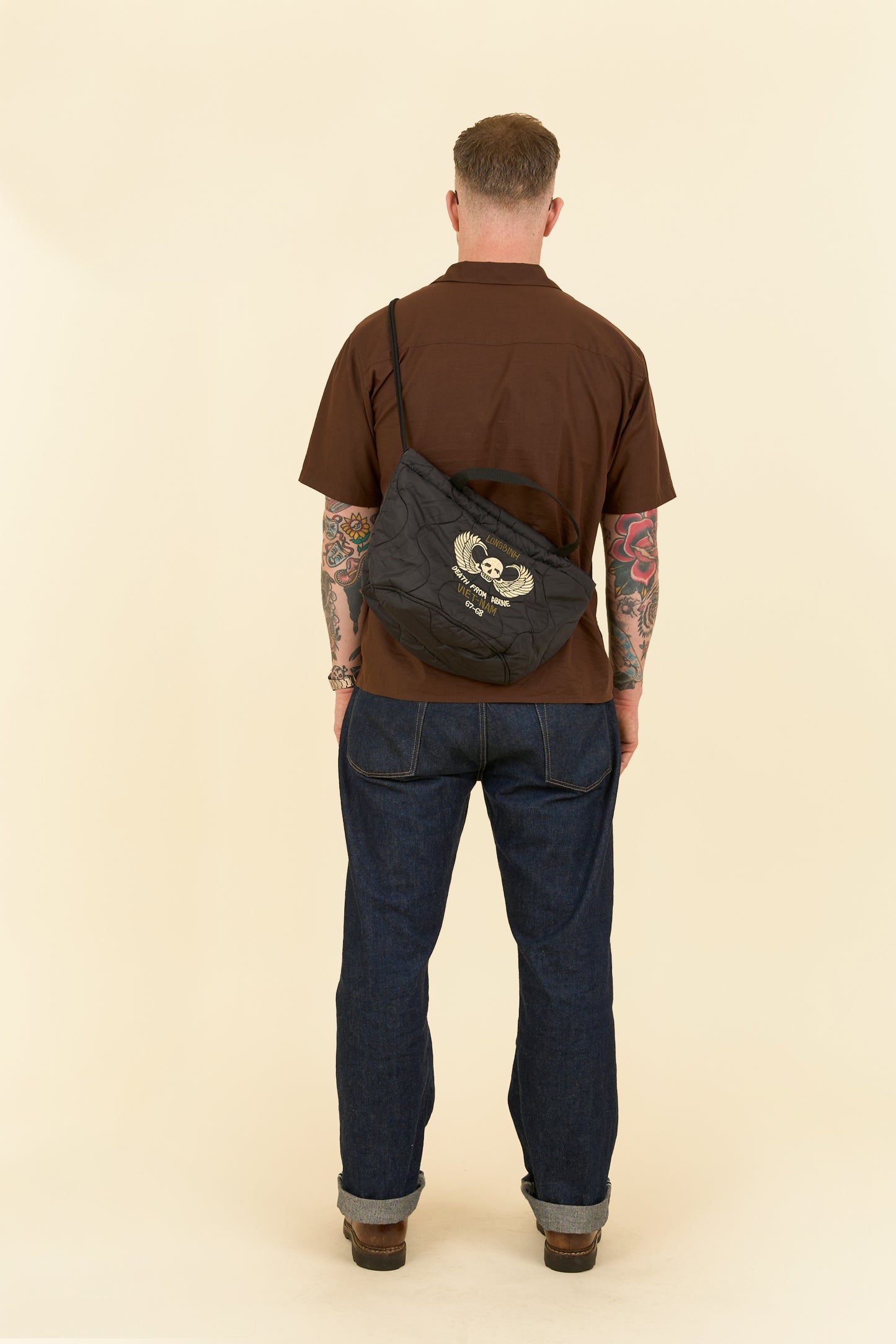 Pherrow's Skull Quilted Bag-  Black