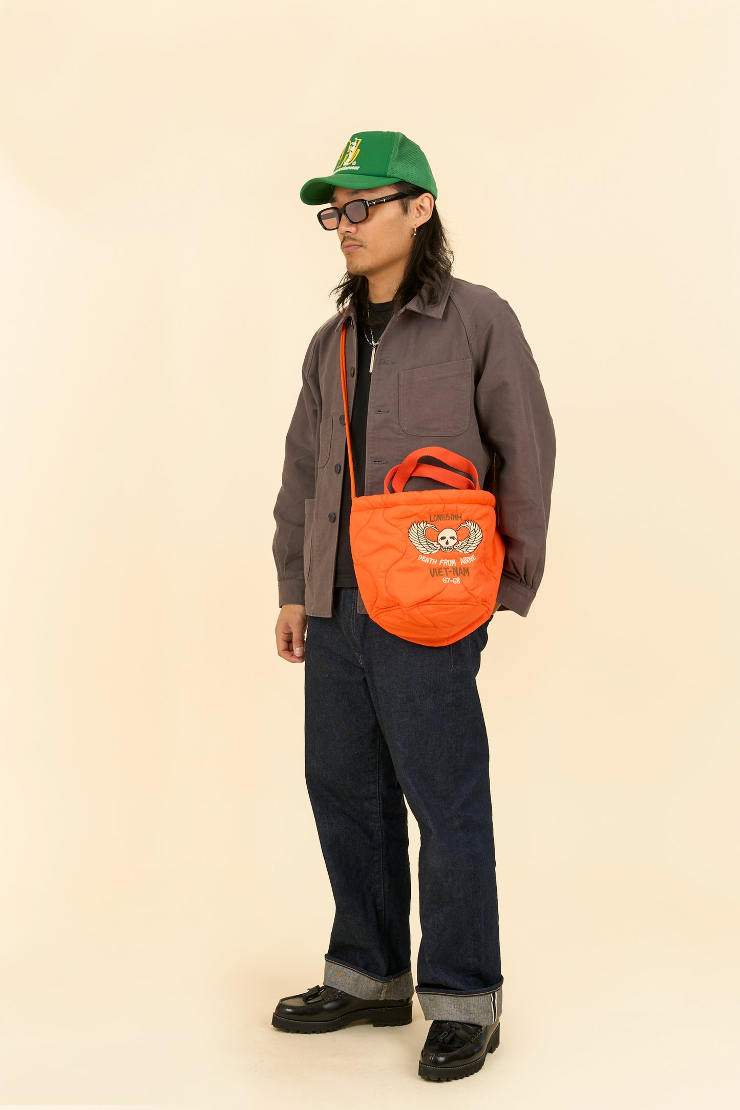 Pherrow's Skull Quilted Bag-  Orange