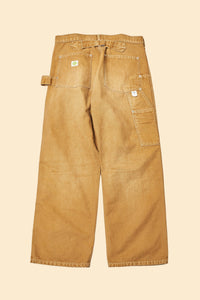 POST O'ALLS W-Knee Dungaree - Brown Vintage Canvas