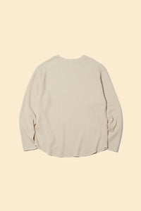 Radiall Big Waffle Boat Neck Long Sleeve T-Shirt - Ivory