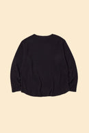 Radiall Big Waffle Boat Neck Long Sleeve T-Shirt - Black