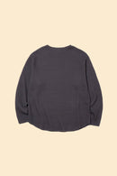 Radiall Big Waffle Boat Neck Long Sleeve T-Shirt - Steel Grey