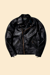 Double Helix 'Deviant' Horsehide Leather Jacket - Black