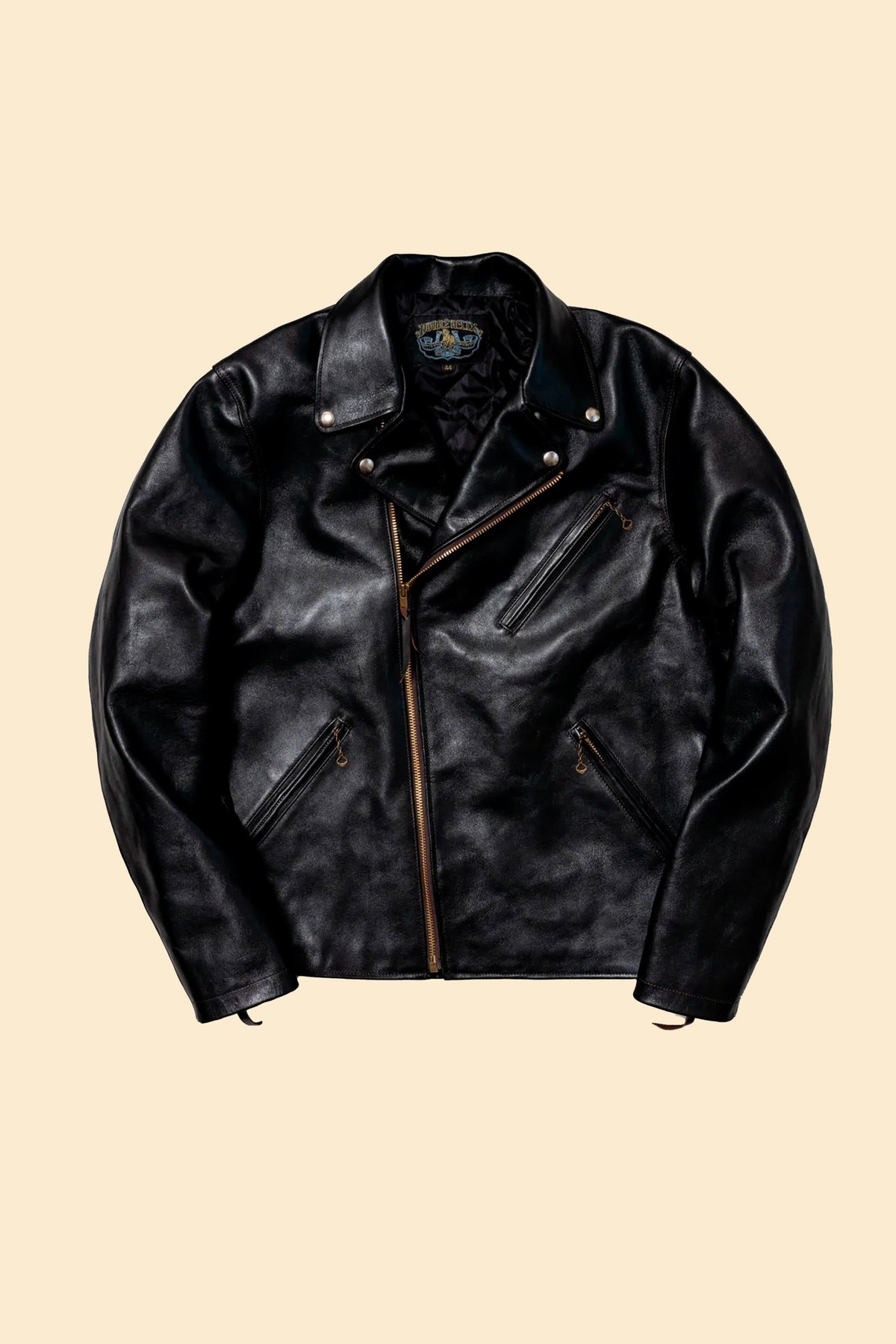 Double Helix 'Deviant' Horsehide Leather Jacket - Black