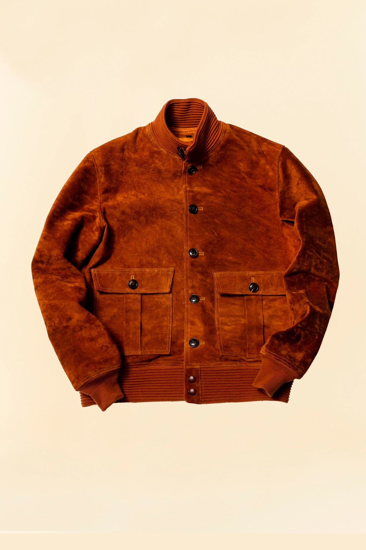 Double Helix 'Huntsman' Horsehide Suede Jacket - Brown