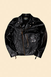 Double Helix 'Innovator' Horsehide Leather Jacket - Black