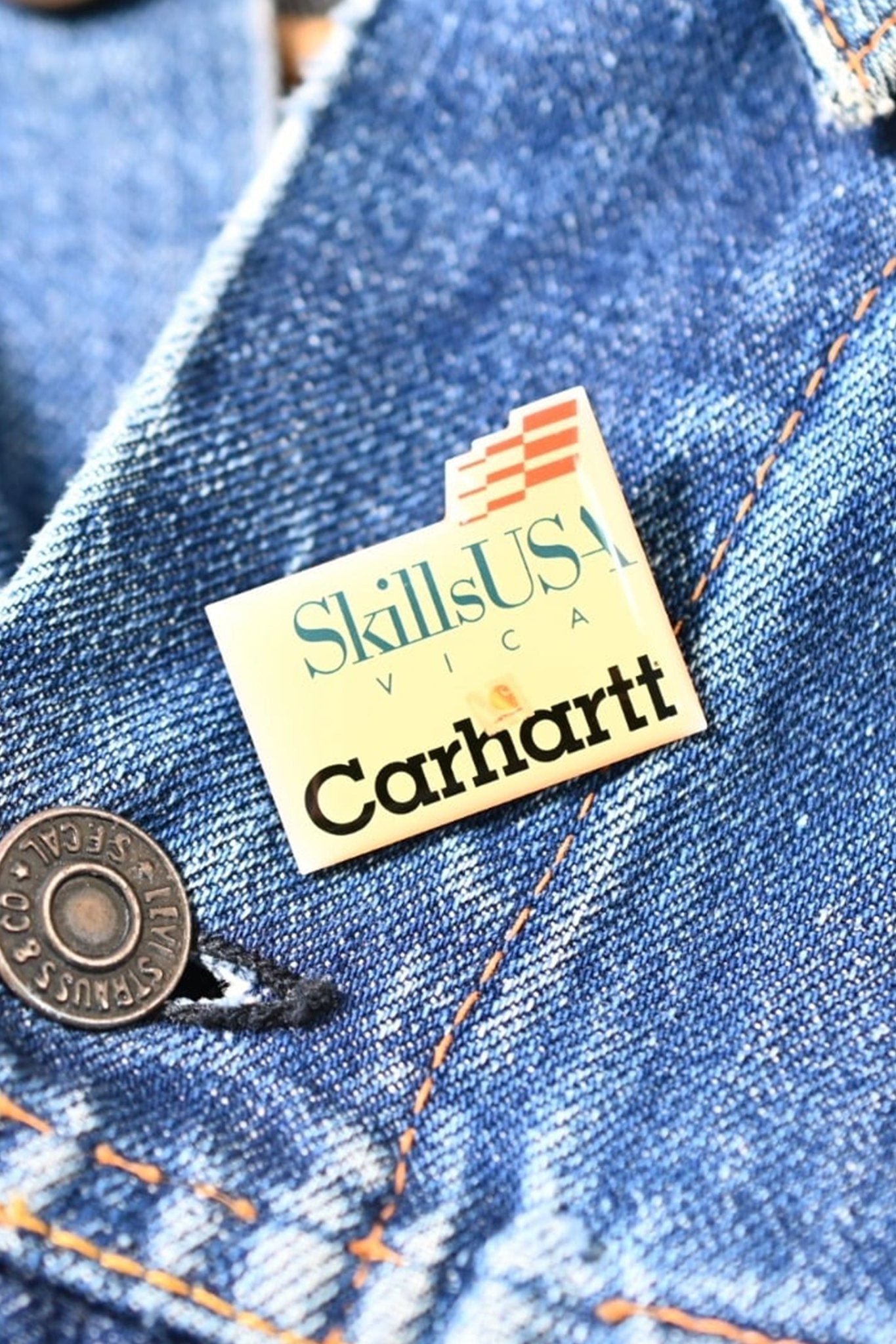 Button Works 90's Carhartt Advertising Pin - Button Works - URAHARA