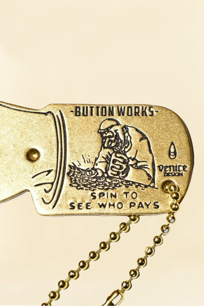 Button Works 'You Pay' Spinner Bottle Opener -Button Works - URAHARA