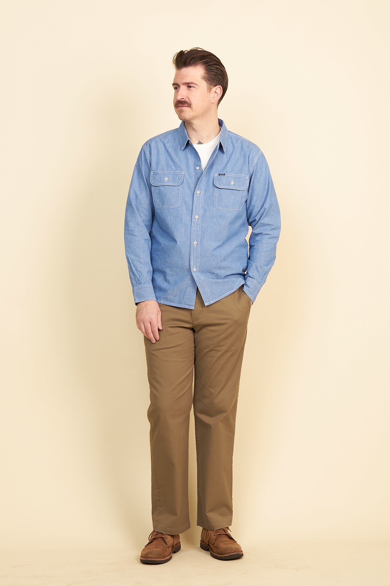 Rats Chambray Shirt - Indigo