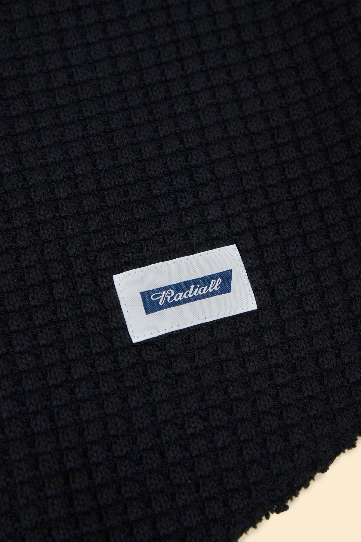 Radiall Big Waffle Boat Neck Long Sleeve T-Shirt - Black
