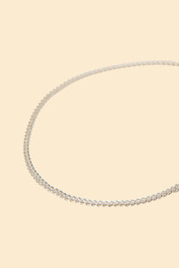 Radiall Curb T-Bar Necklace - Silver