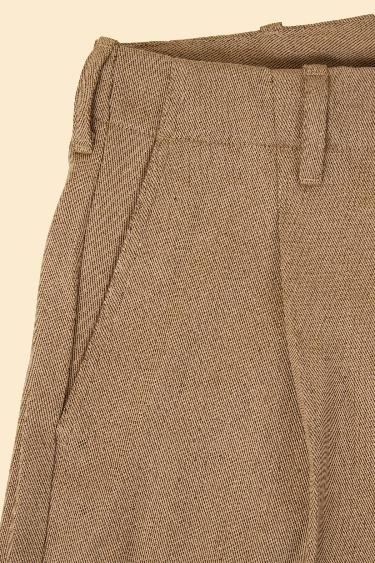 Radiall Fleetline Wide Fit Pleated Trousers - Sand Beige