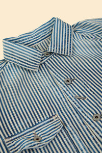POST O'ALLS Engineers' Jacket - Hickory Stripe